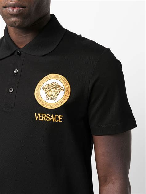 maglia polo versace uomo nera logo medusa|Polo Medusa Nero .